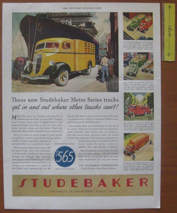 Reclame (1936) Studebaker, trucks, c#28102