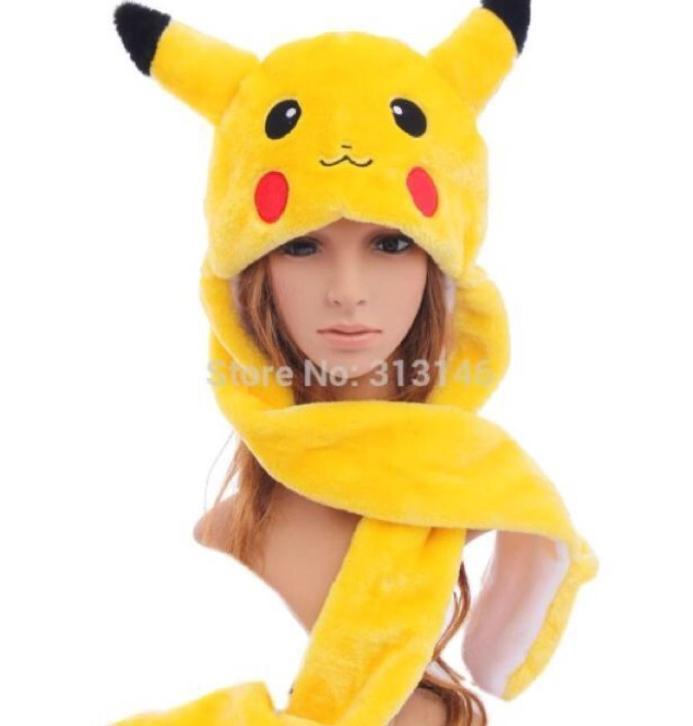 Pokemon muts Pikachu gelijk een sjaal en handwarmers ineen