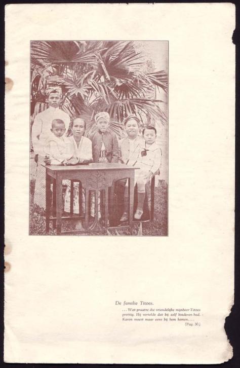 3 oude prenten Indonesie - Familie Titoes Palalangon Java