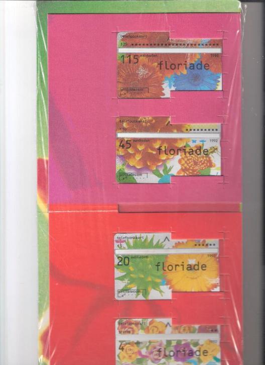 4 telefoonkaarten floriade 1992 in map