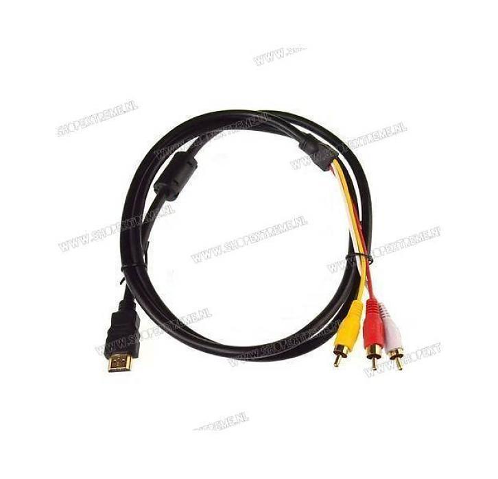 HDMI Male naar 3 RCA Video/Audio Kabel 1,5 Meter