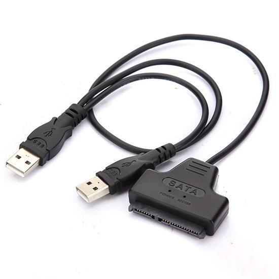 USB 2.0 to SATA Serial ATA 15+7 22P Adapter Cable For 2.5