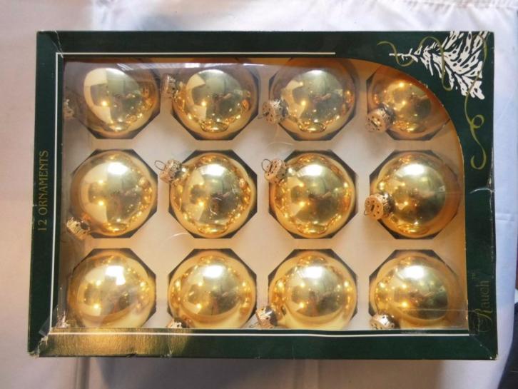 Gouden onbreekbare kerstballen, 28 stuks