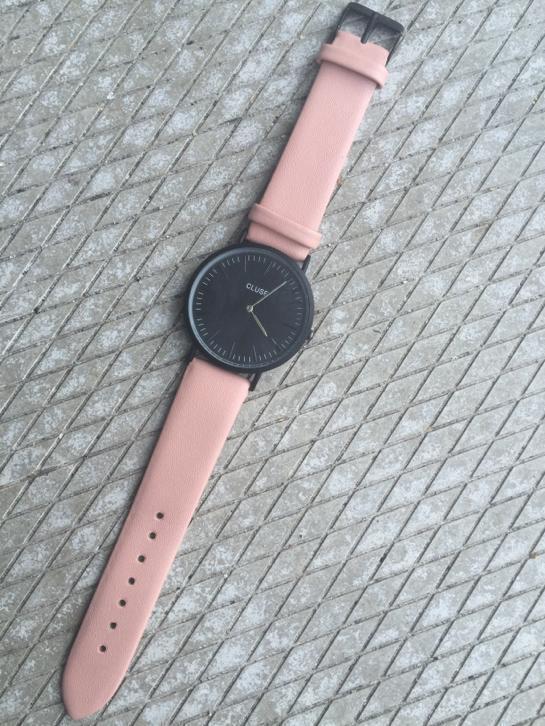 Cluse horloge roze zwart