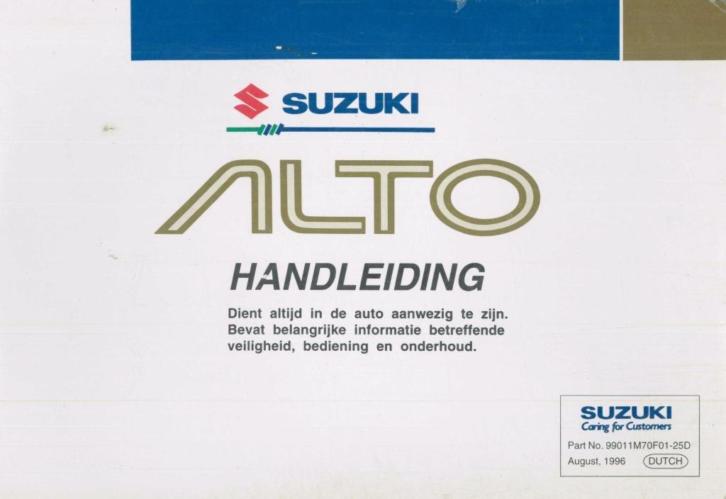 1996 Suzuki Alto Instructieboekje Nederlands