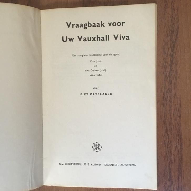 Vraagbaak Vauxhall Viva v.a. 1963