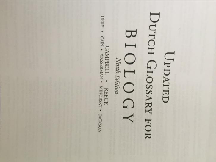 Schoolboek Campbell Biology ninth edition