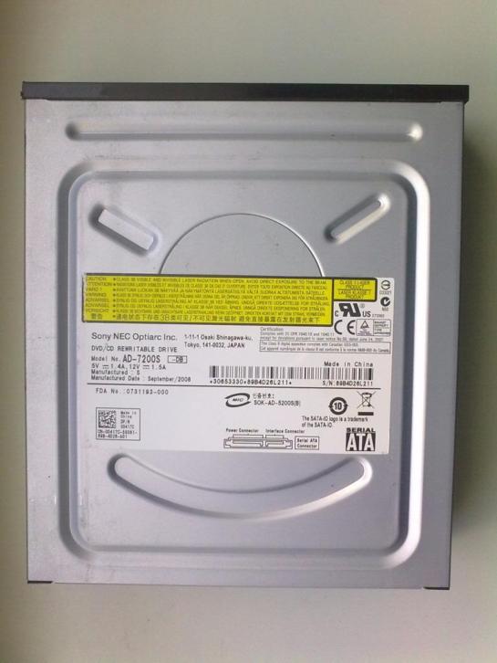 CD / DVD-ROM (brander) ~ Sony NEC Optiarc Inc. AD-7200S SATA