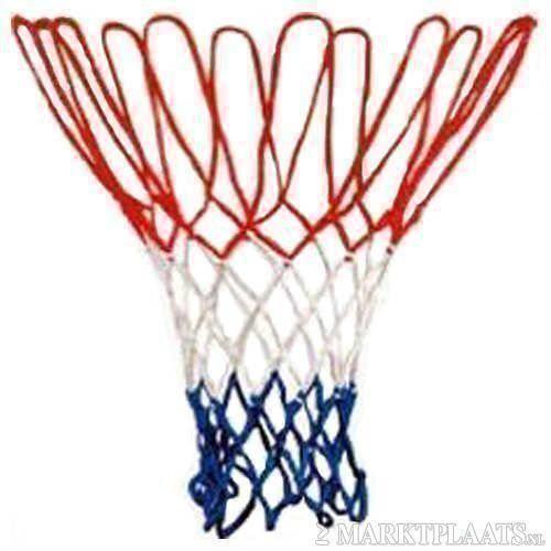 2x Basketbalnet basketbal netje rood-wit-blauw, NIEUW