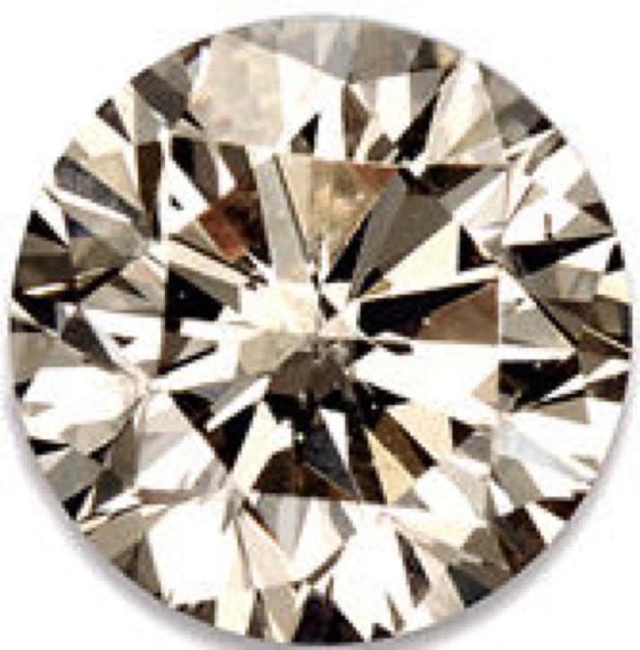 0.13 ct IGI certified natural very light brown diamond.