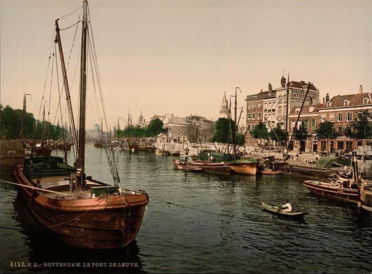 Leuvehaven - Rotterdam - ca. 1890 - fotoprint