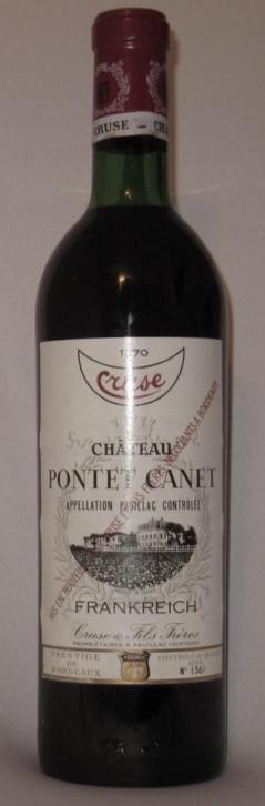 Bordeaux 1970 Chateau Pontet Canet