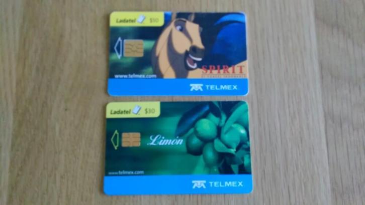 2 Mexicaanse telefoonkaarten
