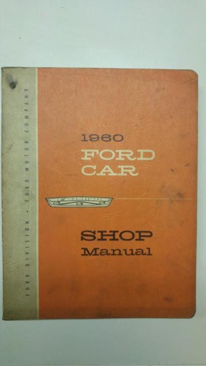Ford car manual werkplaatshandboek 1960
