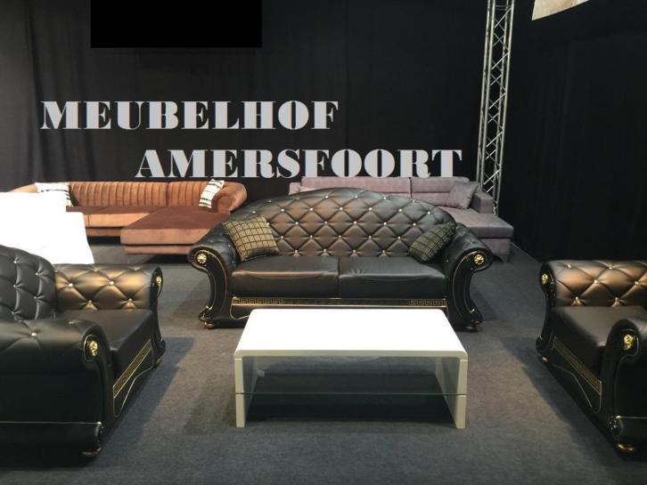 555 '' Versace '' Bankstel Leer Nu Bij Meubelhof Amersfoort