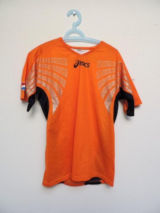 2425. Oranje Sport Shirt van Asics, mt.M
