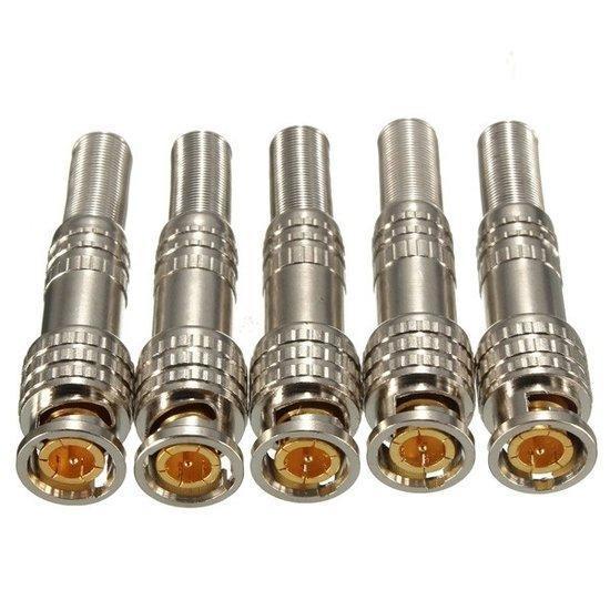 5Pcs Adapter BNC Jack Male Plug Connector To Coaxial Vide...