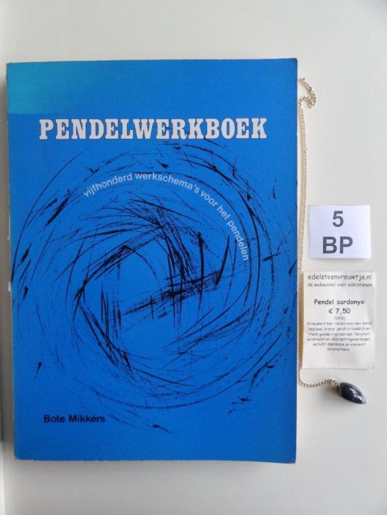 (5BP) Boek met Pendel Sardonyx Pendelwerkboek