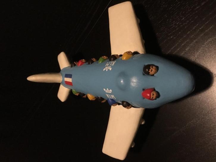 klm vliegtuig model van klei
