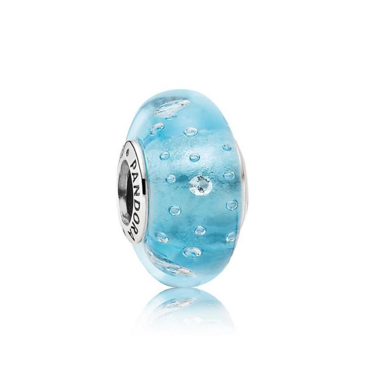 Pandora Zilveren Bedel Met Blauw Muranoglas 791618CZ Bedel
