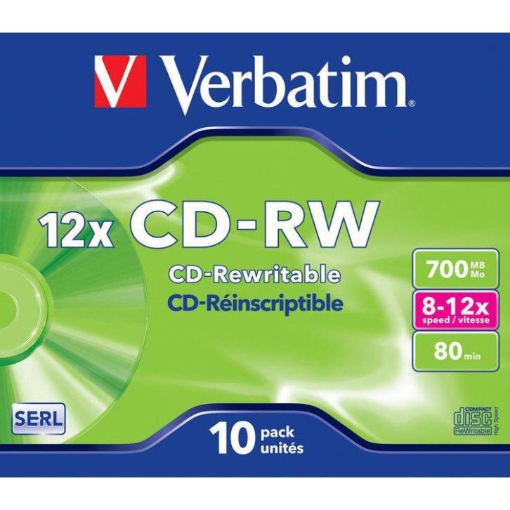 Verbatim CD-RW 700MB/80Min 12x Jewelcase 10st