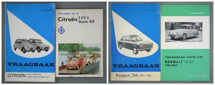 Handleidingen oldtimers Citroen, Renault en Peugeot