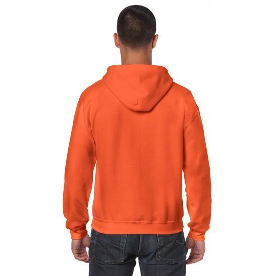 Oranje Gildan sweater met rits - Vesten