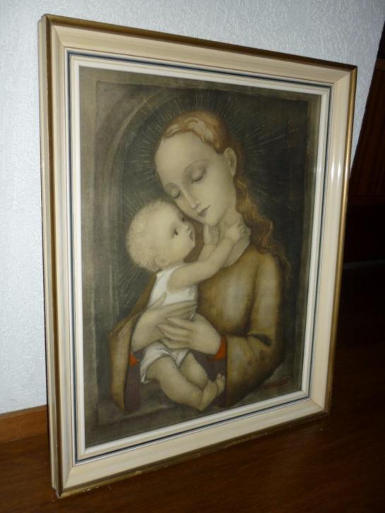 Hummel grote schilderij Moeder met Kind €15,vaste prijs.