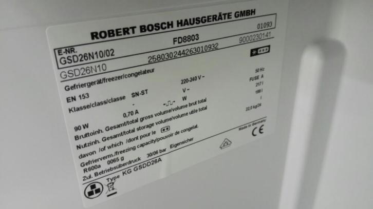 Bosch vriezer 6 lades