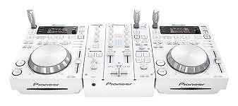 Pioneer DJM-350 + 2x CDJ-350 DJ-set Wit
