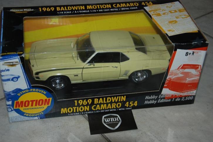 1969 Baldwin Motion Chevrolet Camaro 454 geel ERTL WRH