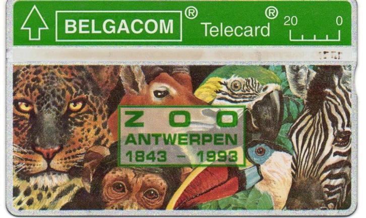 Oude telefoonkaart : belgie / zoo antwerpe