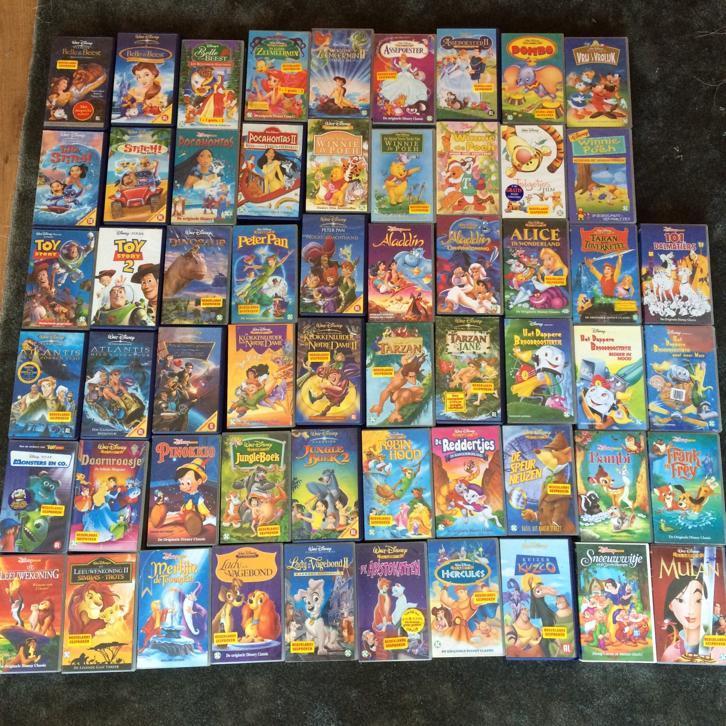 Disney videobanden VHS inclusief videorecorder