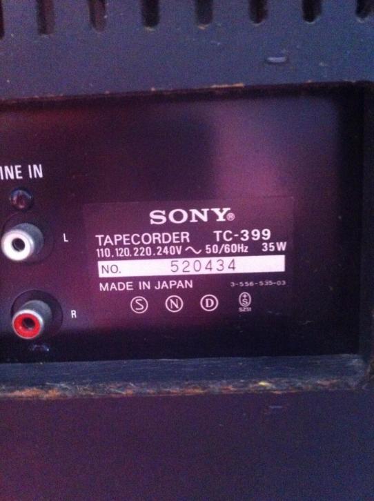 T.k.a Sony TC-399, 3-head taperecorder