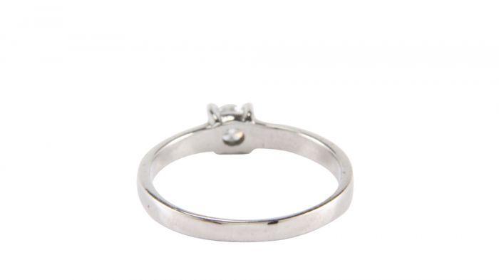 Witgouden solitair ring (Gouden ringen, Gouden sieraden)