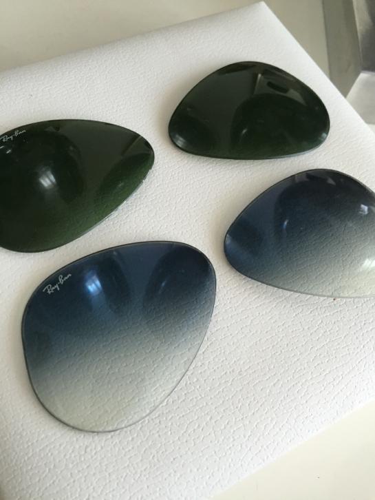 Zonnebril glazen van Rayban origineel blauw en groen