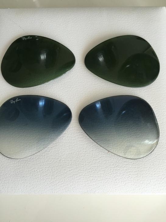 Zonnebril glazen van Rayban origineel blauw en groen