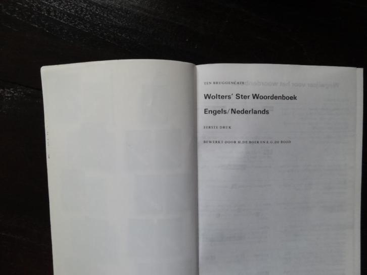 Wolters Ster Woordenboek Engels / Nederlands